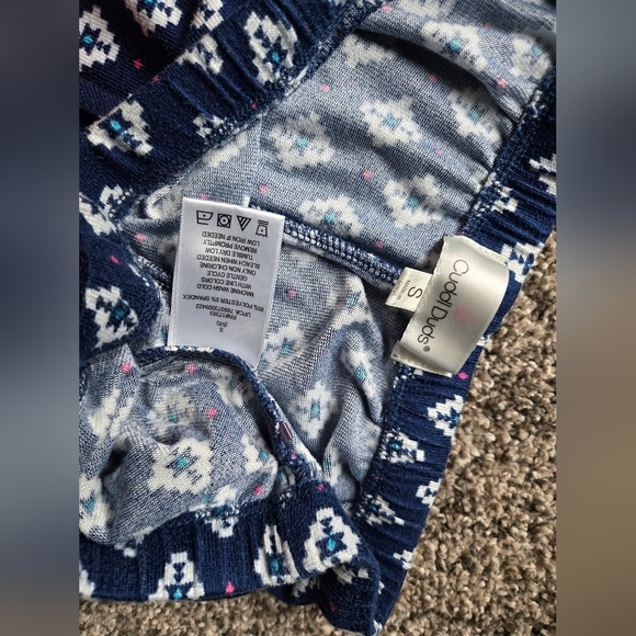 Cuddle Duds Pajama Set S Blue Layers Fair Isle Long Sleeve Jogger Pants Soft - Picture 2 of 13